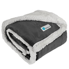 PetAmi manta perro sherpa reversible, tacto suave para acurrucarse.