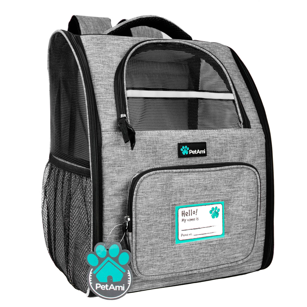 PetAmi mochila portabebés ventilada para mascotas, ideal para viajes y paseos