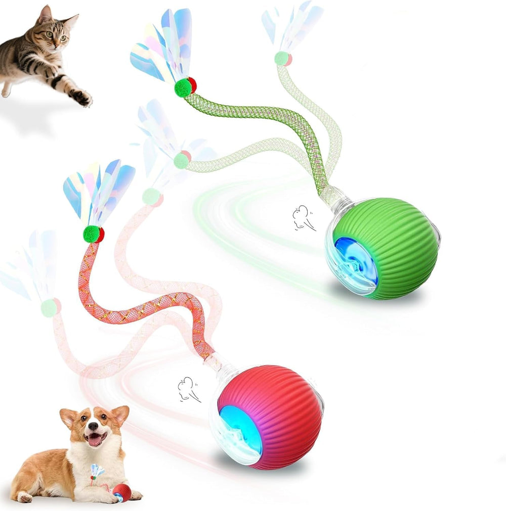 Petayouj balón interactivo con LED para gatos, estimula la curiosidad en interiores.