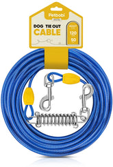 Petbobi cable para perros 50 pies, extensión segura para paseos y campamentos.