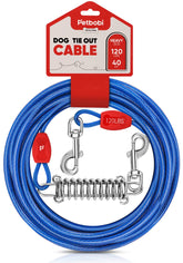 Petbobi cable tira-perro 40 pies, libertad controlada al aire libre.