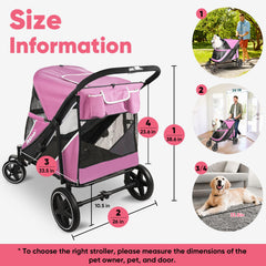 Petbobi Coche: entrada dual para mascotas mayores con acceso cómodo.