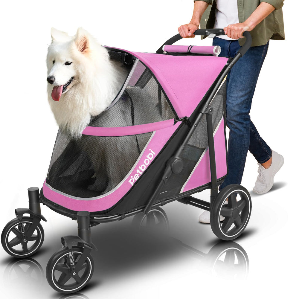 Petbobi Coche para perros grandes: plegado rápido para viajar ligero.