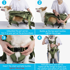 PetBonus dos formas de uso para portar al perro frontal o dorsal