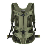 PetBonus frente portaperro en verde militar, ideal para paseos y rutas al aire libre