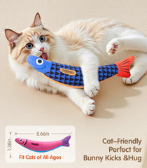 PetBusy Juguete gato costuras dobles, resistencia para juegos intensos y mordidas.