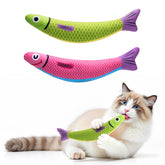PetBusy pez de juguete suave con hierba gatera para juego activo.