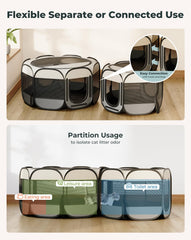 Petcozife jaula-de-juego malla-360 buena ventilación y visibilidad.