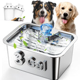 PETDOTT fuente de agua en acero inoxidable para perros grandes, uso diario.