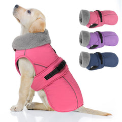 PETDSH abrigo para perro con viento cálido y forro polar para clima frío