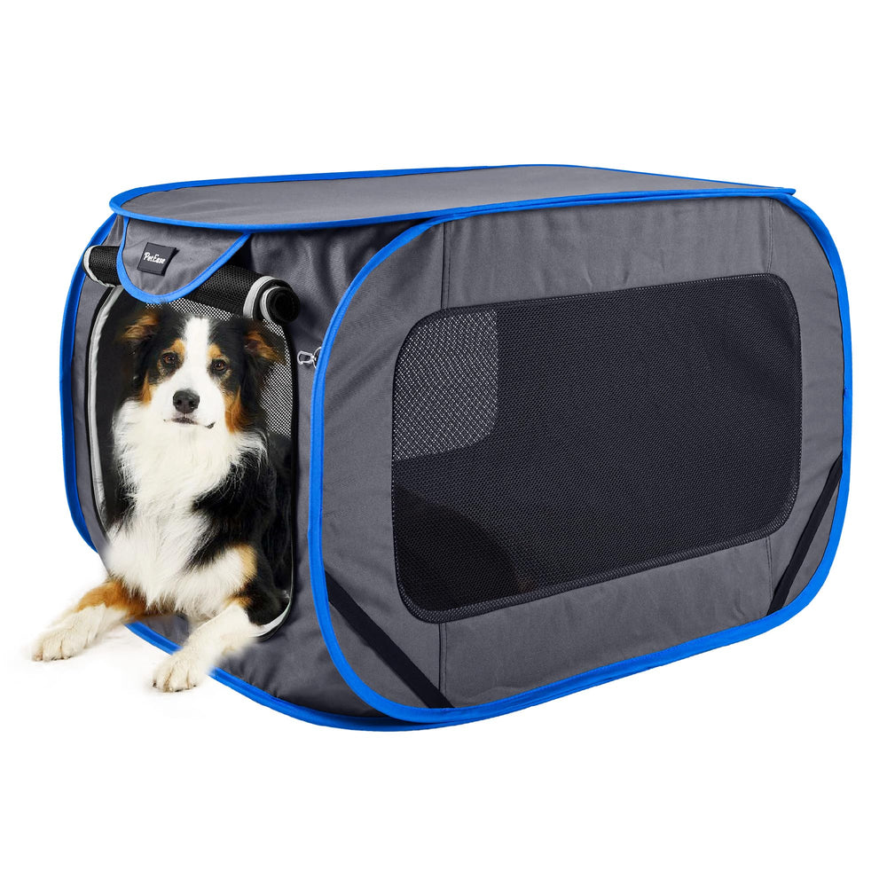 PetEase jaula grande plegable para viaje, segura y espaciosa para tu mascota.