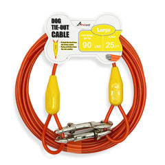 Petest cable-amarre 25 ft para perro grande, resistente para exteriores.