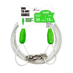 Petest cable de amarre de 15 pies para perros pequeños facilita supervisión y libertad al aire libre.