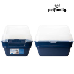 Petfamily diseño cápsula espacial reduce derrames de arena
