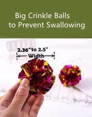 PETFAVORITES bolas crinkle de 2,36 a 2,5 pulgadas para cazar.