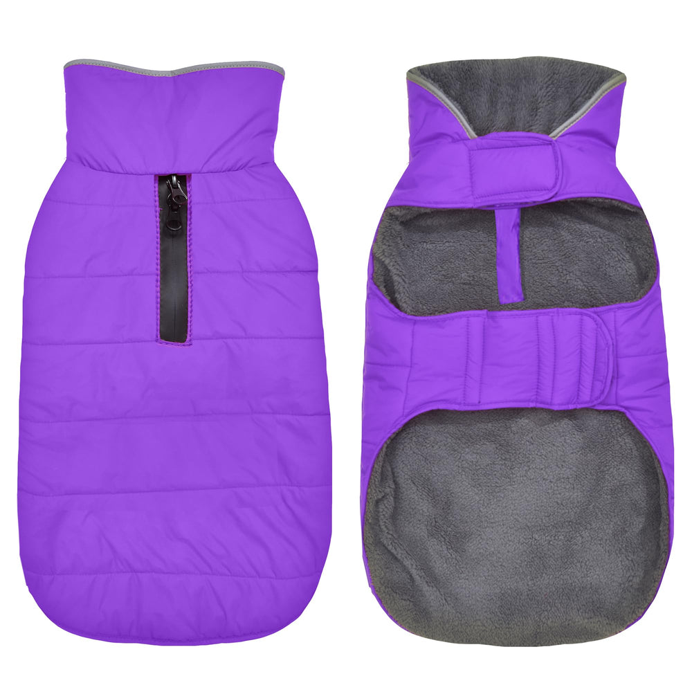 Petglad capa invierno para perros, vista frontal, mantiene el calor en climas fríos