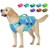 Petglad chaleco salvavidas para perro con asa de rescate, azul y XS