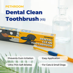 PETHROOM cepillo dental para perro pequeño con cerdas microfibra