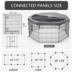 PETIME ocho paneles, configuración versátil para interiores y jardines.