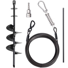 PETINBOX cable para perro 30 pies con giro 360 para libertad sin enredos.