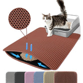 Petinstinct alfombrilla para arena de gato XXL captura granos y mantiene el suelo limpio.