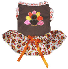 Vestido arcoíris Petitebella para perrito mediano, ideal para fotos y fiestas