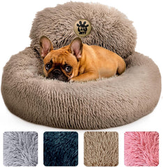 PetJett cama donut de 23 pulgadas para perros pequeños, comodidad envolvente