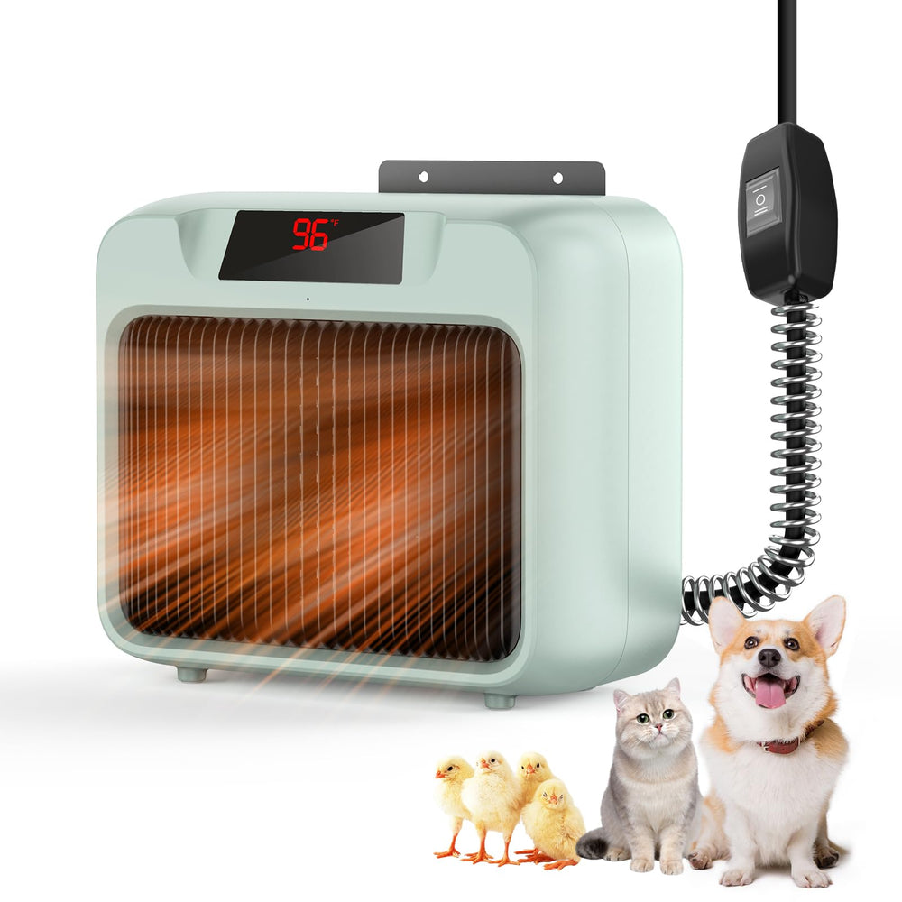 PetJoyAdd calentador para caseta de perro montado en pared ofrece calor rápido y seguro.