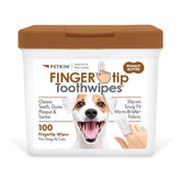 Petkin: empaque y toallitas para dedos, limpieza rápida de dientes y encías.