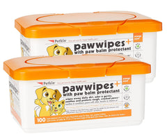 Petkin Paw Wipes Plus empaquetado doble con 200 toallitas para uso diario