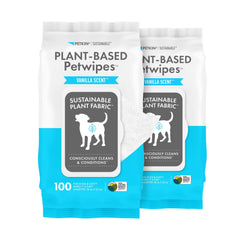 Petkin toallitas basadas en plantas para mascotas, limpieza suave y rápida.