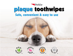 Petkin toallitas dentales limpieza dientes gengivas y encías, ayuda diaria.