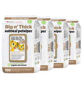 Petkin toallitas grandes de avena para perros y gatos - presentación del producto para uso diario