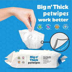Toallitas Petkin grandes con aroma suave de vainilla y coco para mascota.