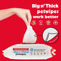 Petkin toallitas para zona trasera de perros y gatos, higiene rápida.