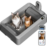 PETKIT caja de arena abierta con IA para monitoreo continuo.
