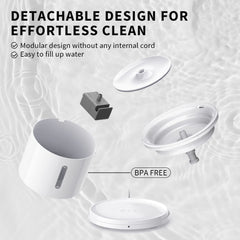 PETKIT EVERSWEET Solo 2 diseño desmontable facilita relleno y limpieza sin mojar.