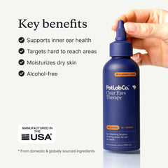 PetLab Co Clear Ears Therapy: fórmula sin alcohol para uso cómodo