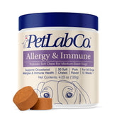PetLab Co. Probíticos para perros, botella en primer plano, apoyo digestivo diario potencial.