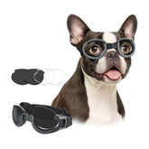 PETLESO gafas para perros medianos con lentes intercambiables negros, protección UV durante paseos