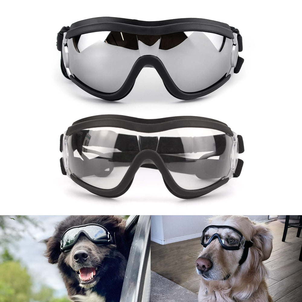 PETLESO gafas para perro negro con protección UV400 para paseos al aire libre