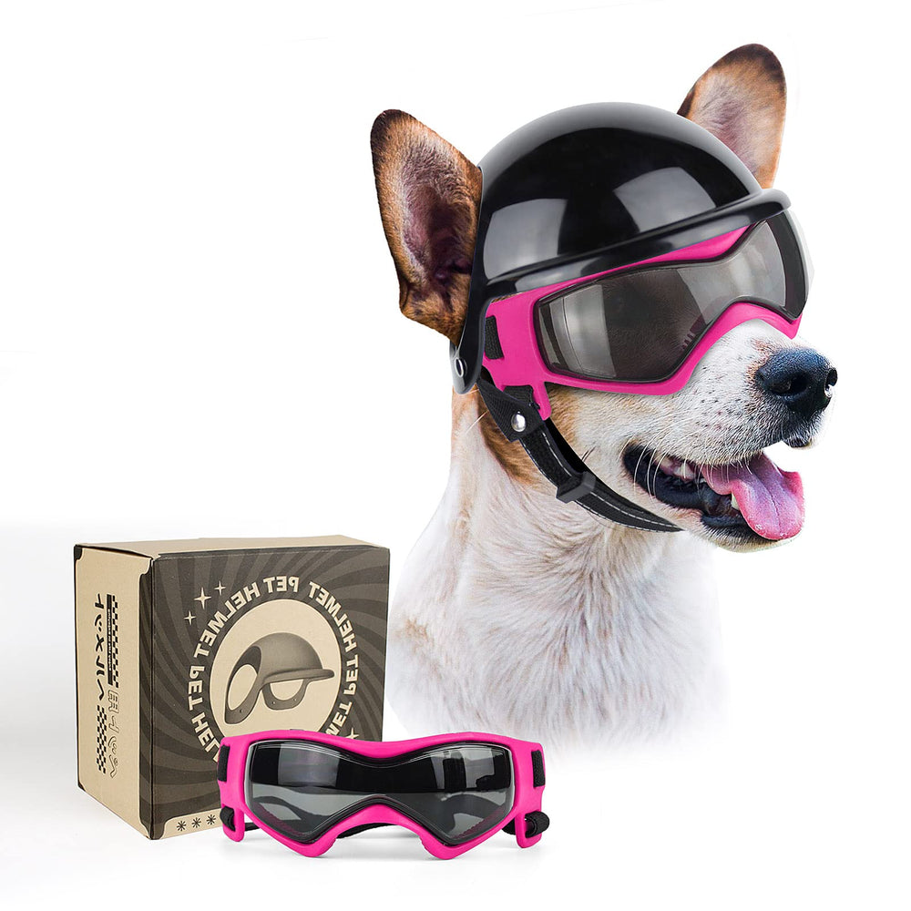 Gafas PETLESO para perros rosadas con protección UV para paseos