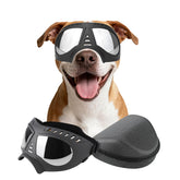 PETLESO gafas para perro grande, vista frontal, protegen de viento y polvo en paseos.
