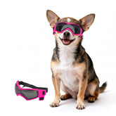 Gafas PETLESO para perro XS frente, protección ocular suave para paseos.