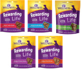 Petlewa Wellness-Wellbites sabores-5: snack sabroso para perros de todas las edades.