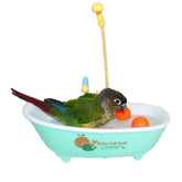 Petlex banera-ave-azul: baño seguro y cómodo para aves pequeñas.