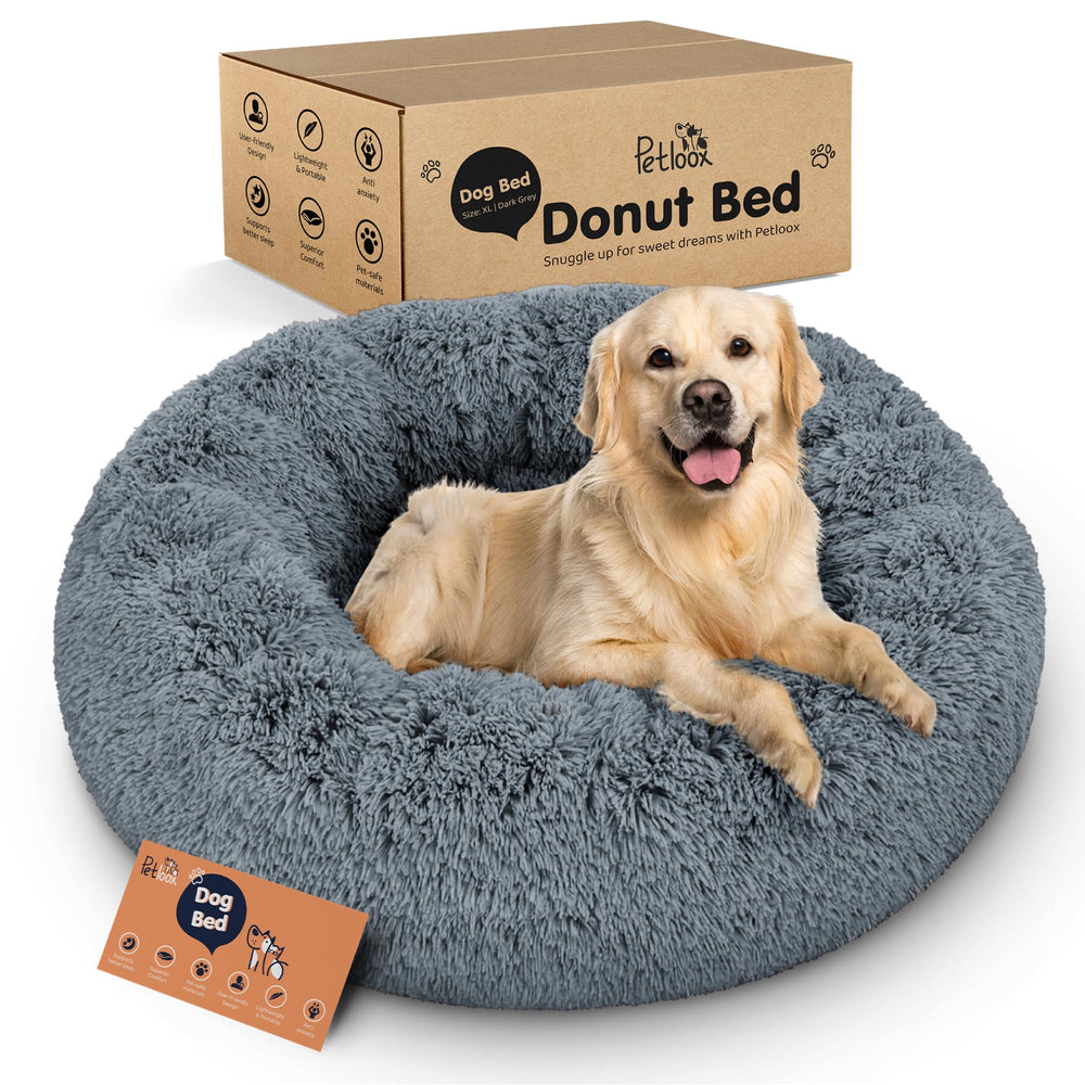 Petloox cama donut perro: refugio cálido para siestas tranquilas.