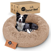Petloox Cama rosquilla para perro, gran tamaño, apoyo envolvente para dormir.