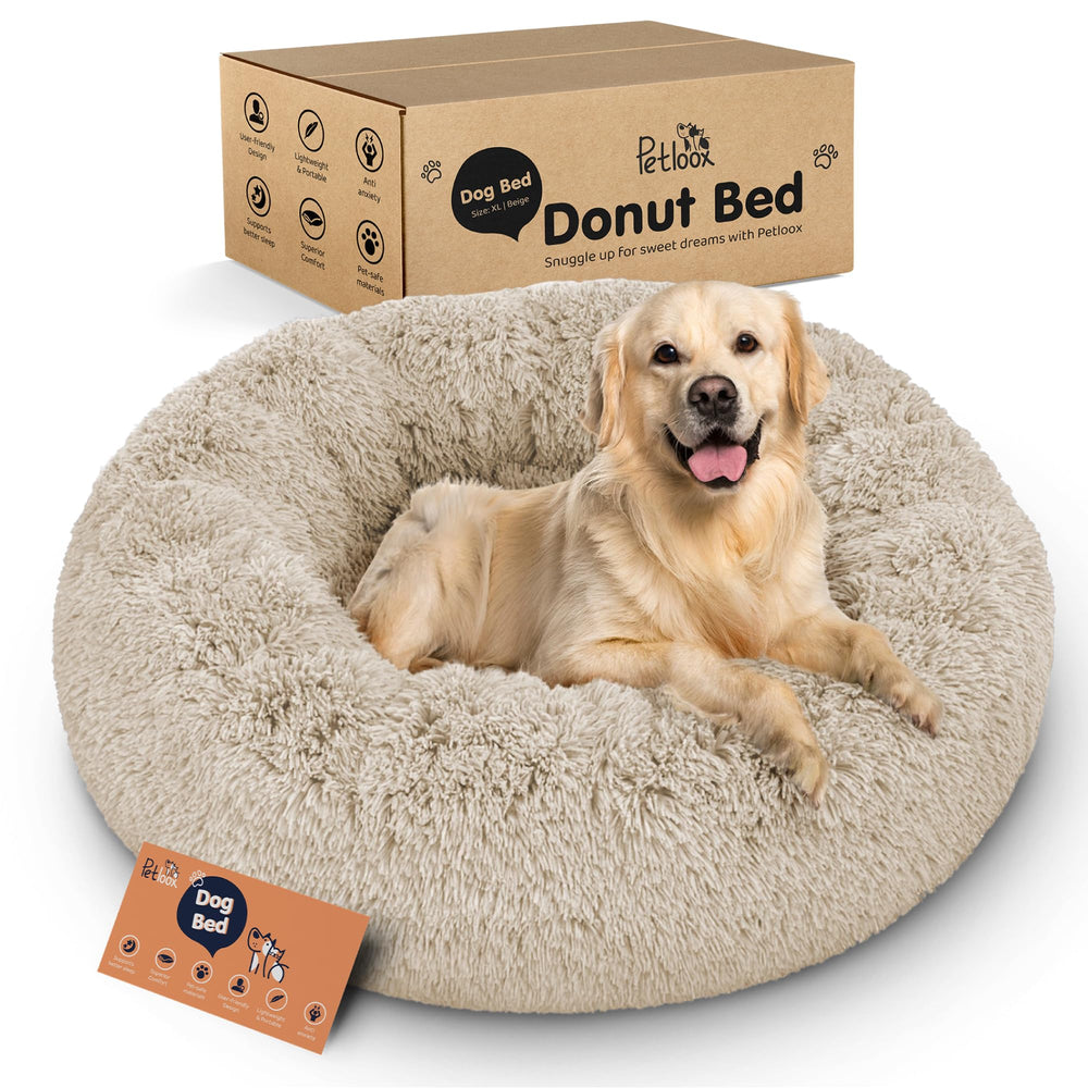 Petloox Donut Cama Perro Redonda Nube para descanso cómodo.