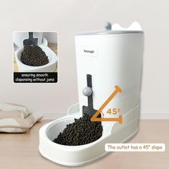 Petmagic Dispensador gravitacional para gatos: salida de 45 grados para flujo suave